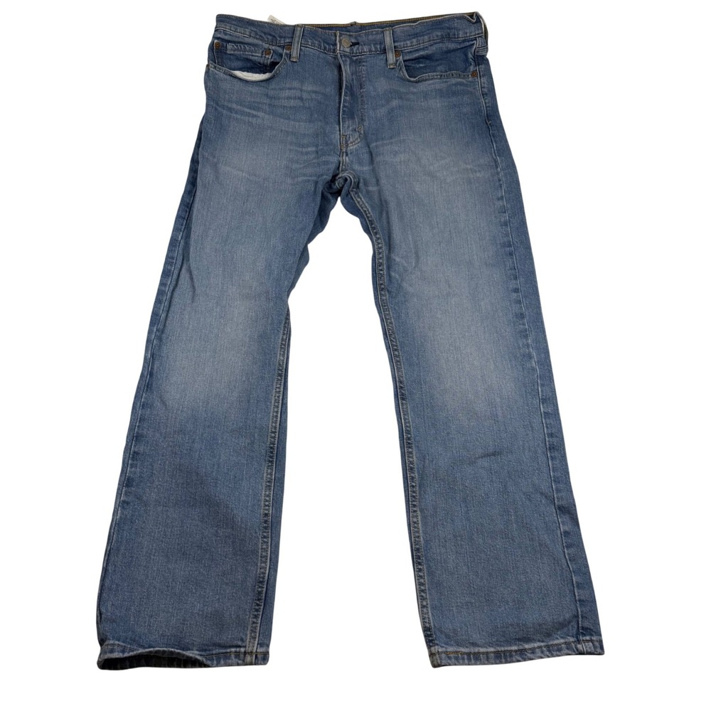 Levis 513 Slim Straight Jeans Mens 36x30 Medium Wash Flex Stretch 08513-093